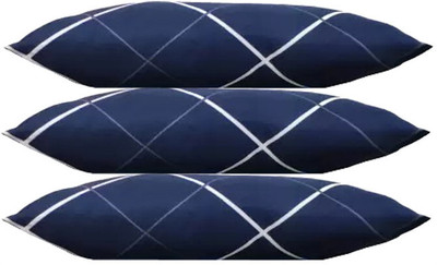 PALVIT Microfibre Abstract Sleeping Pillow Pack of 3(Blue)