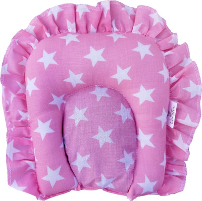Honey Boo Mustard Seeds Solid Baby Pillow Pack of 1(Pink)