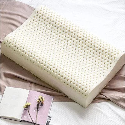 RSP COTTON WORLD Latex Solid Orthopaedic Pillow Pack of 1(Natural)