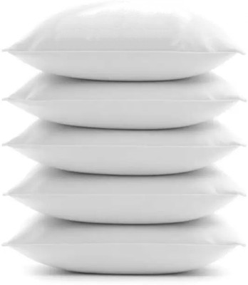 YPOLOIPO LUXURY Polyester Fibre Abstract Sleeping Pillow Pack of 5(White)
