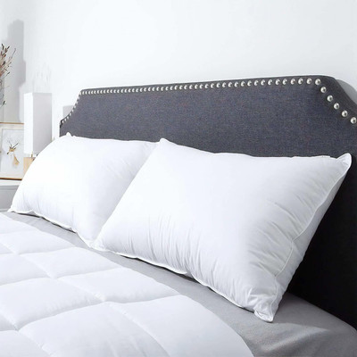 BHEBHA Microfibre Abstract Sleeping Pillow Pack of 2(White 1281)