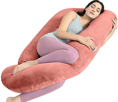 Mojo Premium series Polyester Fibre Solid Pregnancy Pillow Pack of 1(Camel)