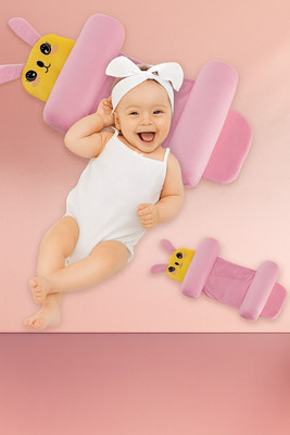 Babeestar Microfibre Baby Pillow Pack of 1 Animals Baby Neck Pillow(Pink)