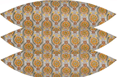 GKM Microfibre Floral Sleeping Pillow Pack of 3(Yellow)