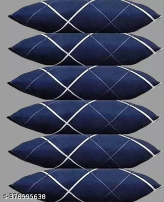 LIPONOS Polyester Fibre Sleeping Pillow Pack of 6 Abstract LUXURY(Blue)