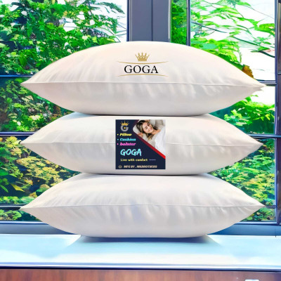 Tecsun LUXURY Polyester Fibre Abstract Sleeping Pillow Pack of 3(White)