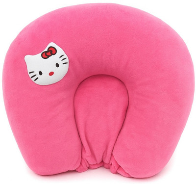 SHARKKIDS Mustard Seeds Baby Pillow Pack of 1 Toons & Characters with Foam Cotton Cover U Shape for Head Shaping Baby 0 to 18 Months Kids(Pink)