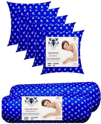 SANJU BROTHER LUXORY Microfibre Solid Bolster Pack of 7(Printed)