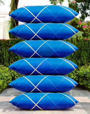 GUNVAR INDIA PRIVATE LIMITED Polyester Fibre Sleeping Pillow Pack of 6 Solid LUXURY(Blue)