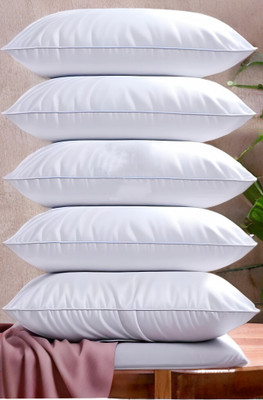 GUNVAR INDIA PRIVATE LIMITED LUXURY Polyester Fibre Solid Sleeping Pillow Pack of 5(White)