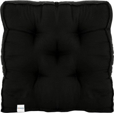 HOMESTIC by Kuber Industries Microfibre Solid Chair Pad Pack of 1(Black)