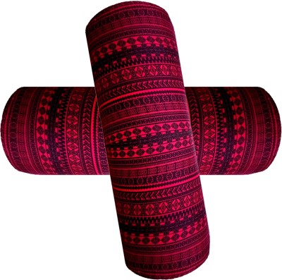 Swikon star Microbeads Abstract Sleeping Pillow Pack of 2(Maroon, Black)