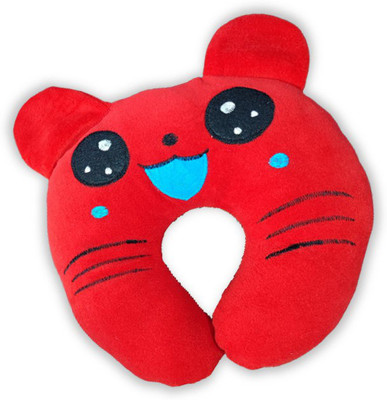 InEffable Cotton Animals Baby Pillow Pack of 2(Light Red)