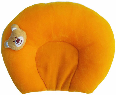 Omvista Microfibre Smiley Baby Pillow Pack of 1(Yellow)