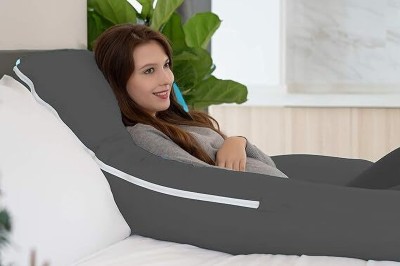 shri shyam g series Polyester Fibre Solid Pregnancy Pillow Pack of 1(Grey)