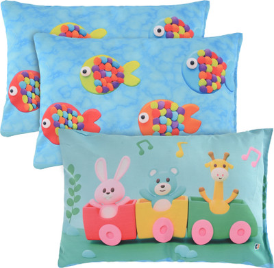 DISNEY Foam Toons & Characters Sleeping Pillow Pack of 3(Blue)