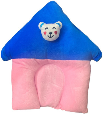 kogar Mustard Seeds, Polyester Fibre Baby Pillow Pack of 1 Toons & Characters(blue pink)