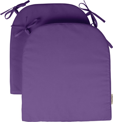 Vargottam Foam Solid Chair Pad Pack of 2(Lavender)