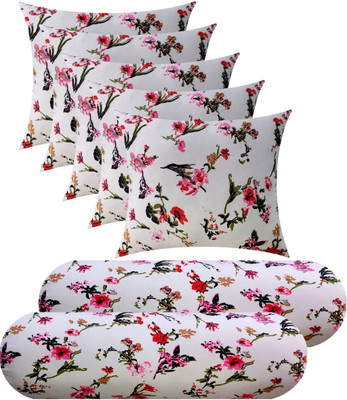 Changers Microfibre Bolster Pack of 7 Floral(White)