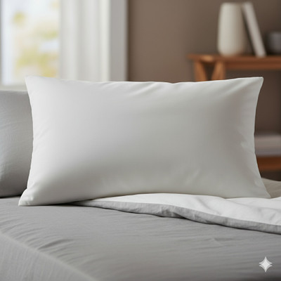 MINKARA Microfibre Sleeping Pillow Pack of 1 Solid(White)