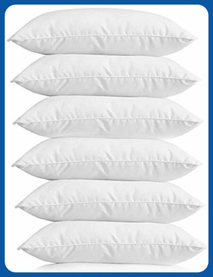 Urmila Creation LUXORY Microfibre Solid Sleeping Pillow Pack of 6(White)