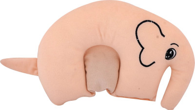 Ducudu New Born Elephant Shape Mustard Seeds Animals Baby Pillow Pack of 1(Peach)