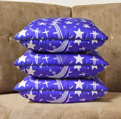 LIPONOS Polyester Fibre Sleeping Pillow Pack of 3 Abstract LUXURY(Blue)