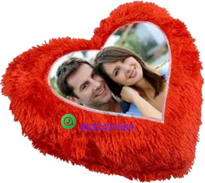 Enether Heart Cotton Solid Body Pillow Pack of 1(Read)