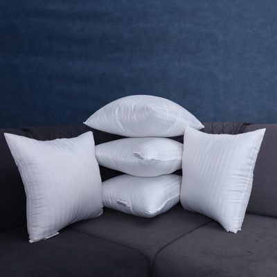 Eesysoft Comfortable Standard Polyester Fibre Solid Sleeping Pillow Pack of 4(White)