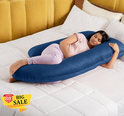 THUKRAN Microfibre Pregnancy Pillow Pack of 1 Solid(Blue)