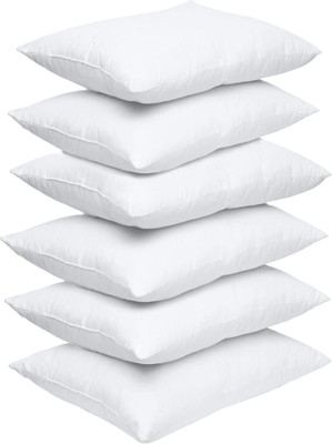 Rolling Animal Microfibre Solid Sleeping Pillow Pack of 6(White)
