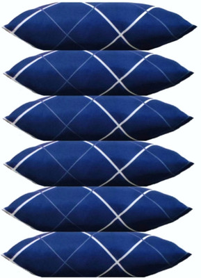 Tecsun LUXURY Polyester Fibre Solid Sleeping Pillow Pack of 6(Blue)