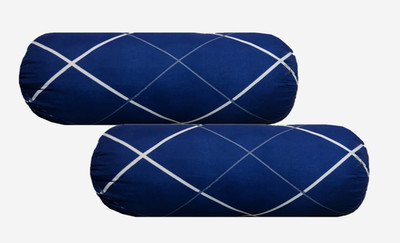 GKM Microfibre Geometric Sleeping Pillow Pack of 2(Blue)