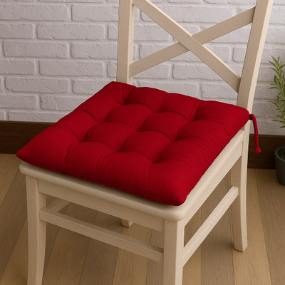 KUBER INDUSTRIES Microfibre Solid Chair Pad Pack of 1(Maroon)