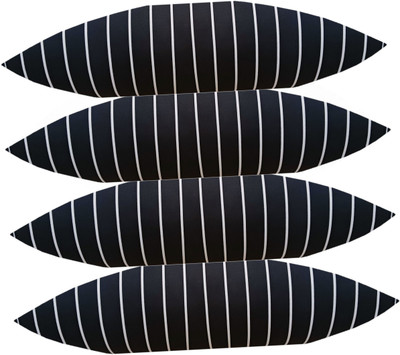 ACTOS Microfibre Abstract Sleeping Pillow Pack of 4(Black)