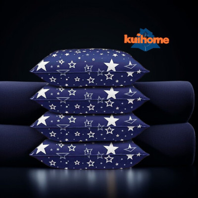 kuihome Microfibre Sleeping Pillow Pack of 4 Floral SOFT(Blue)
