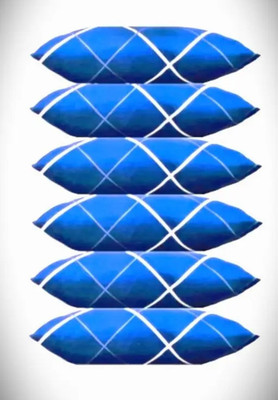 LIPONOS Polyester Fibre Sleeping Pillow Pack of 6 Abstract LUXURY(Blue)