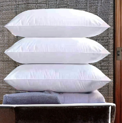 EIRINI Microfibre Sleeping Pillow Pack of 3 Solid LUXURY(White)