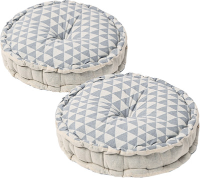 KUBER INDUSTRIES Microfibre Solid Chair Pad Pack of 2(Grey)
