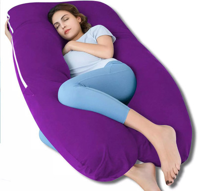 THUKRAN U Shape Microfibre Solid Pregnancy Pillow Pack of 1(Purple)