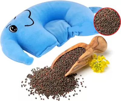 Hellobear Mustard Seeds Baby Pillow Pack of 1 Nature(Blue)