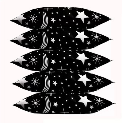 Navi collection Microfibre Abstract Sleeping Pillow Pack of 5(Black)
