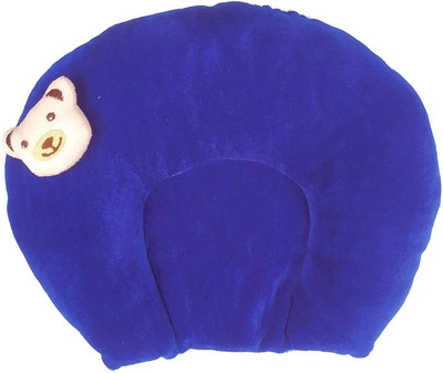 Little Star Mustard Seeds Solid Baby Pillow Pack of 1(Blue)