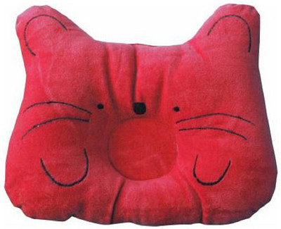 HouseOfCommon Polyester Fibre Animals Sleeping Pillow Pack of 1(Red)