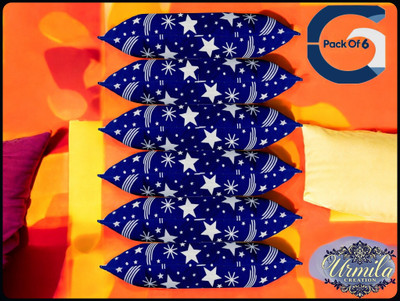 Urmila Creation Polyester Fibre Sleeping Pillow Pack of 6 Abstract Luxury(Blue)