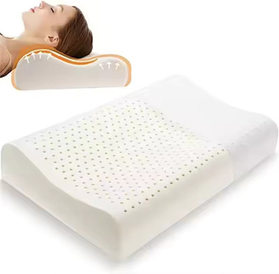 RAIVATS CARE Memory Foam Solid Travel Pillow Pack of 1(White)