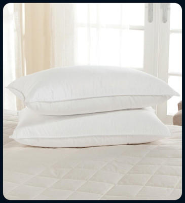 RACCOON Microfibre Solid Sleeping Pillow Pack of 2(White)
