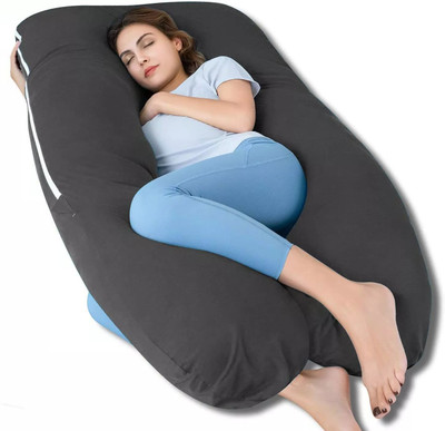 THUKRAN U Shape Microfibre Solid Pregnancy Pillow Pack of 1(Grey)