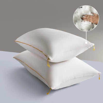 SleepyCat Cloud Microfibre Solid Sleeping Pillow Pack of 2(White)