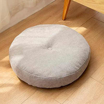 Hundur Store Microfibre Solid Floor Cushion Pack of 1(Grey)